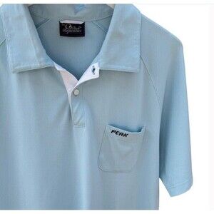 Peak Performance Pocket Polo Shirt XXL Baby Blue Score J Athletic Classic GUC